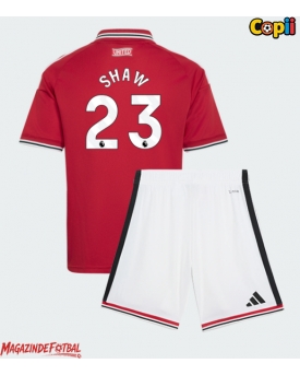 Manchester United Luke Shaw #23 Echipament de Fotbal Replică 2026-27 Copii Acasa (+ Șorturi)